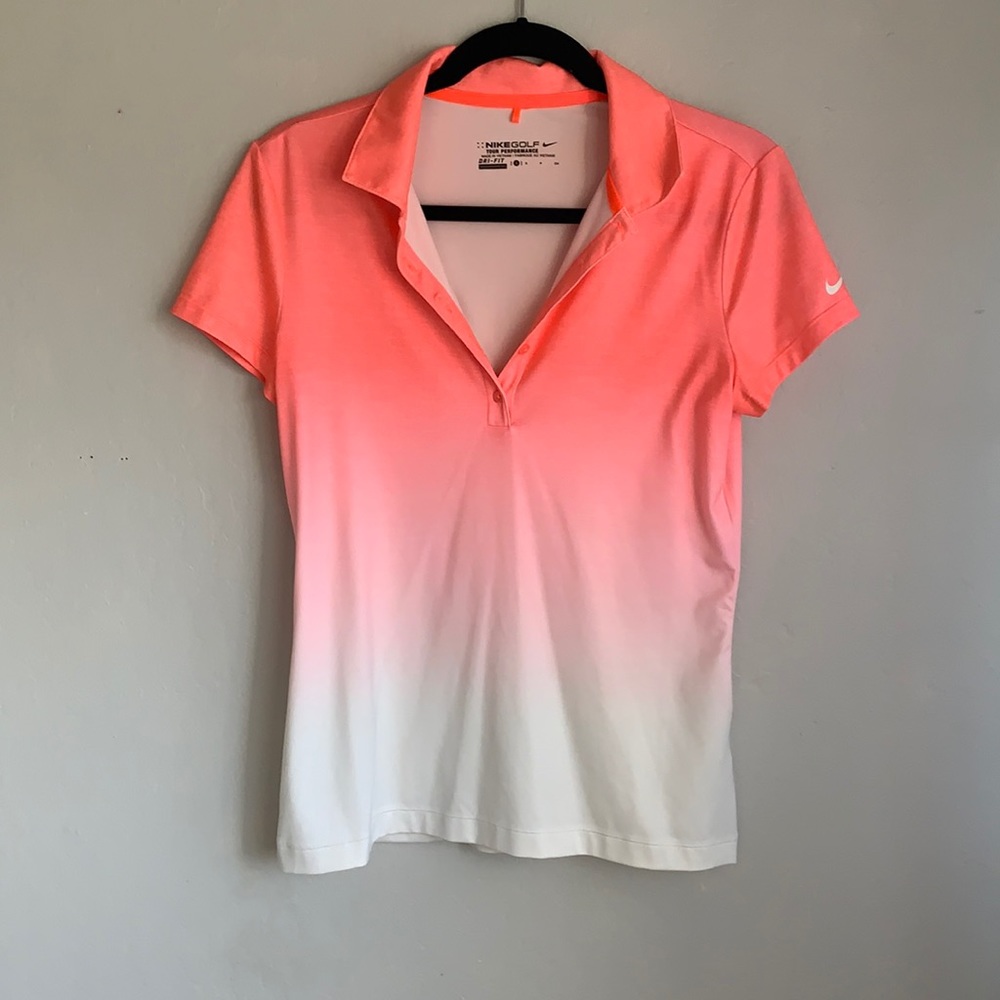 Pink Nike golf shirt